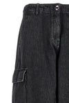 denim wide leg cargo cotton denim jeans
