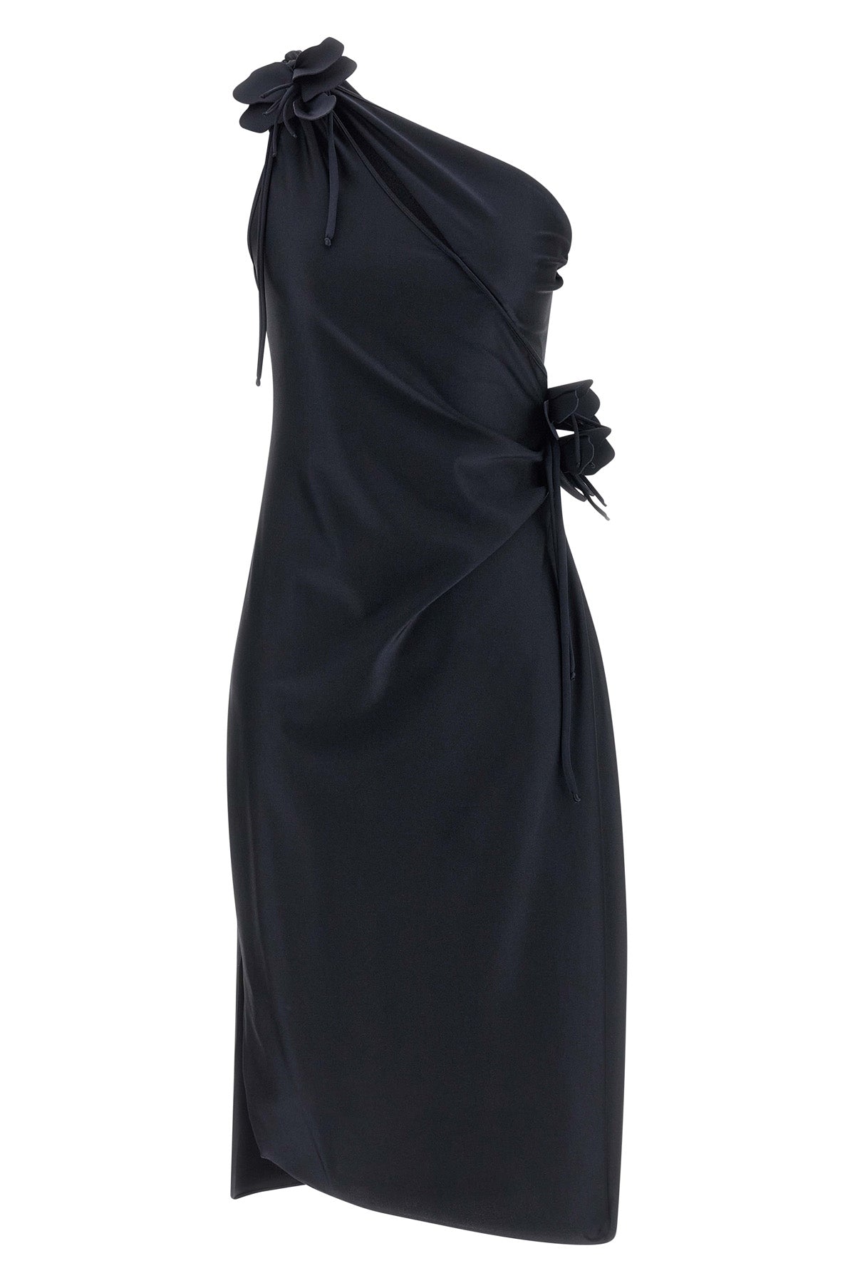 COPERNI S asymmetric mini flower midi dress in stretch technical jersey