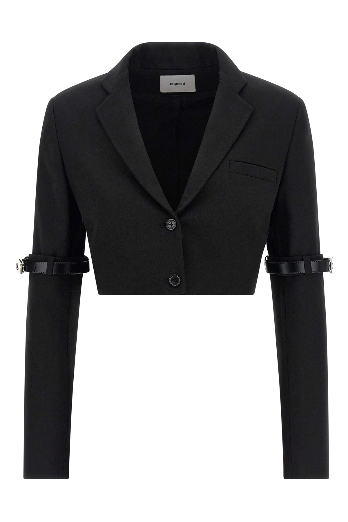 COPERNI 34 hybrid single-breasted bolero blazer in viscose and virgin wool blend