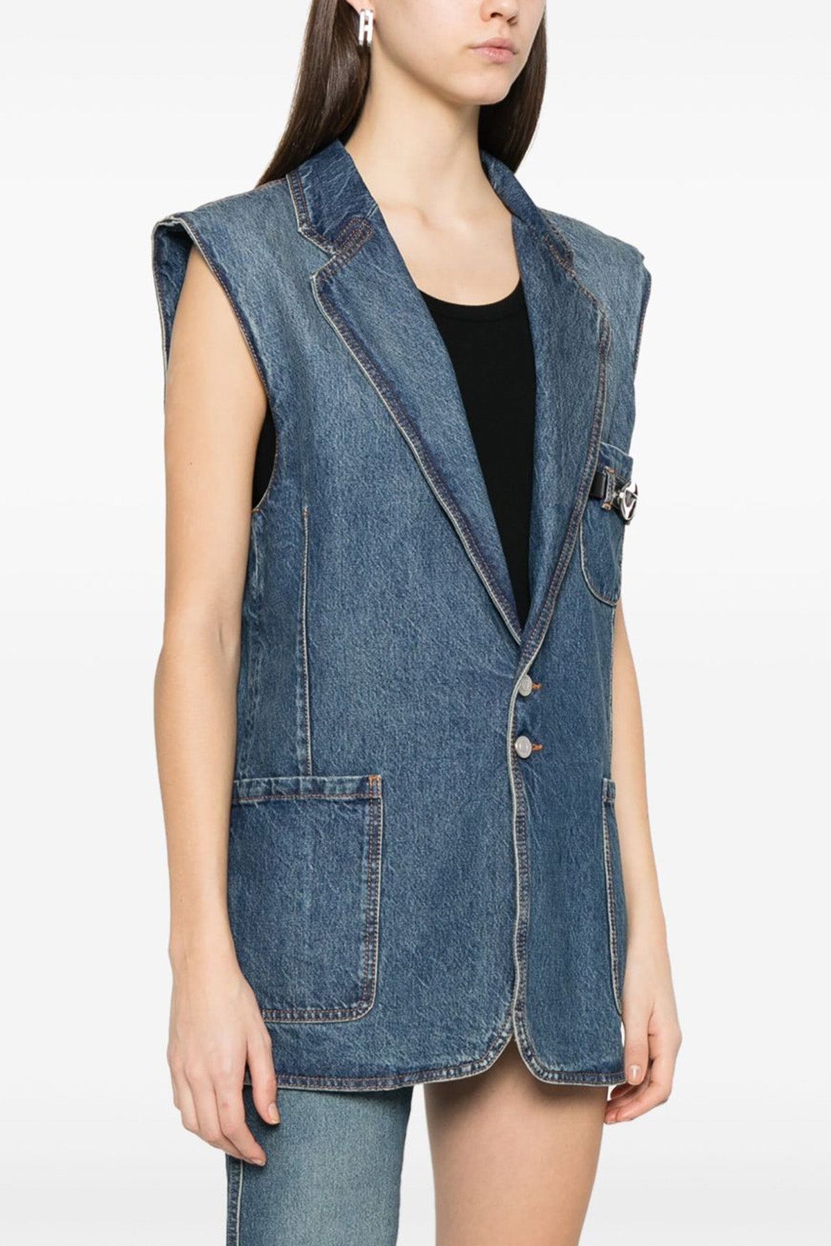 COPERNI S delavé cotton denim vest