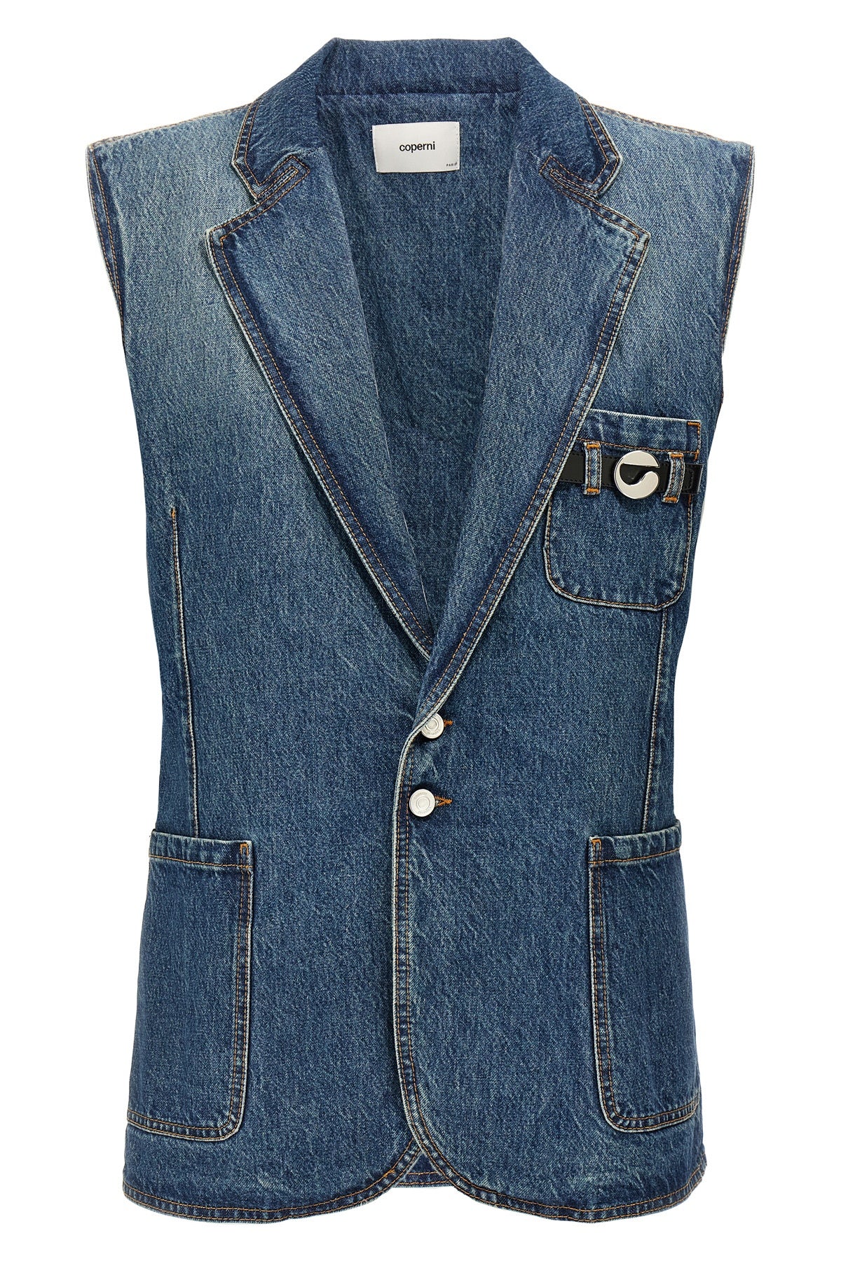 delavé cotton denim vest