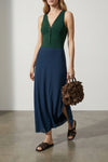 coral crocheted raffia handbag