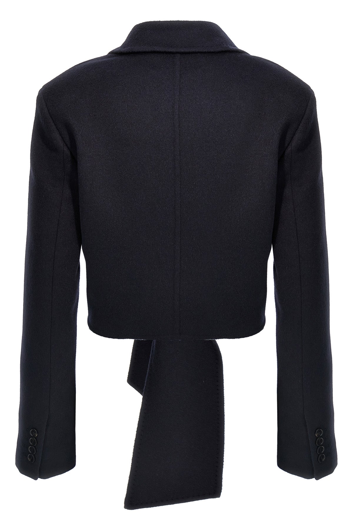 corone short jacket in double camel drap