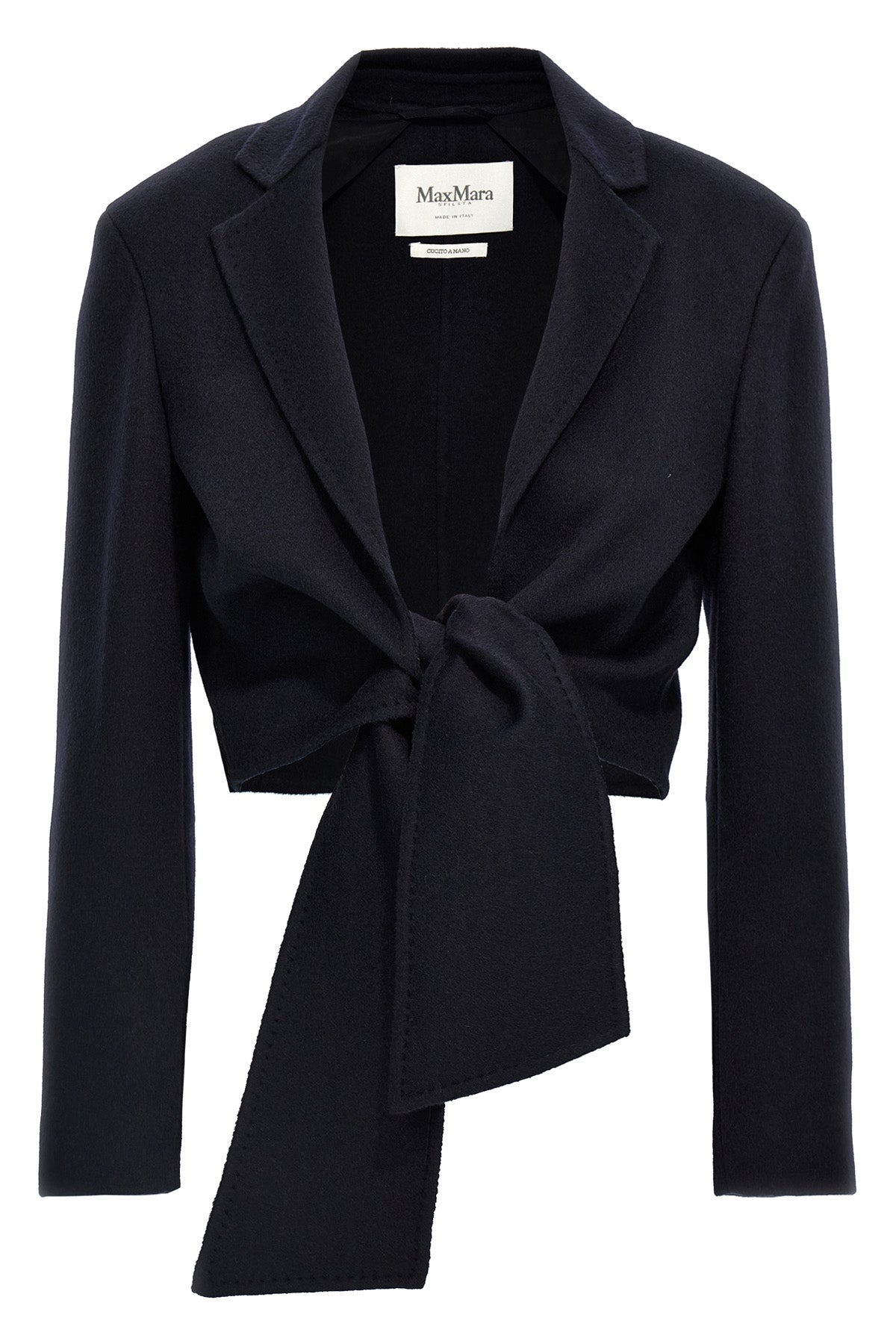 MAX MARA 44 corone short jacket in double camel drap