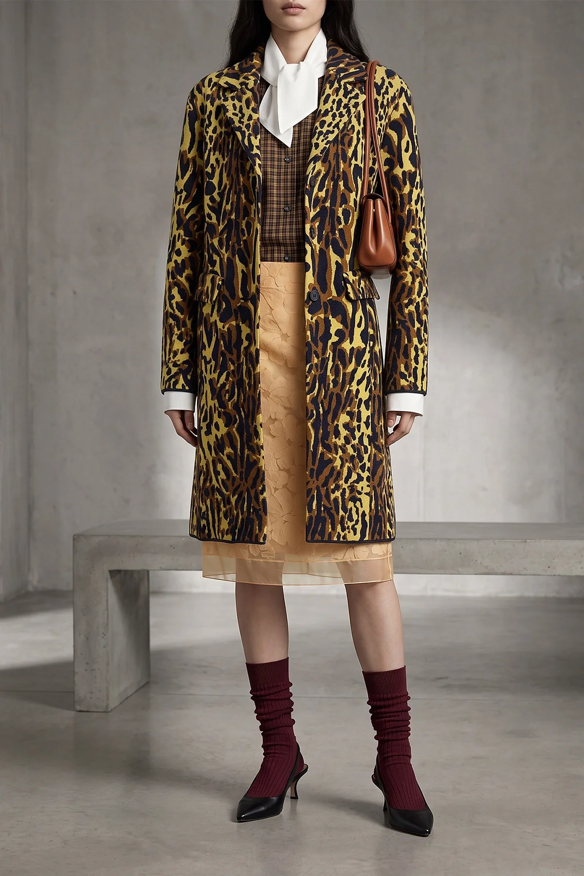 MARNI 38 the marni coat redefines contemporary outerwear through a bold abstract animal p