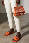 bianca slide made of calfskin