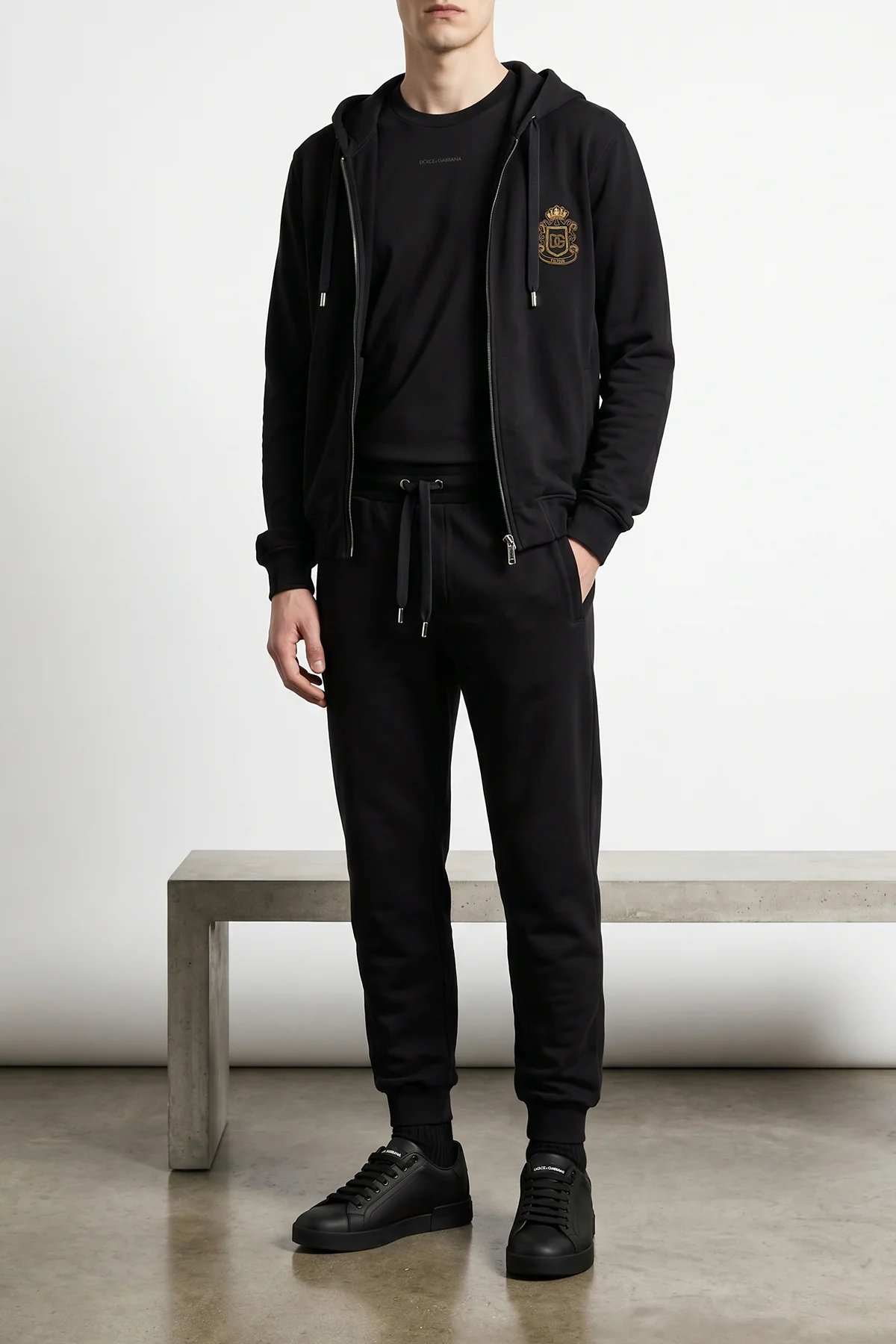 DOLCE amp; GABBANA 40 portofino leather sneakers