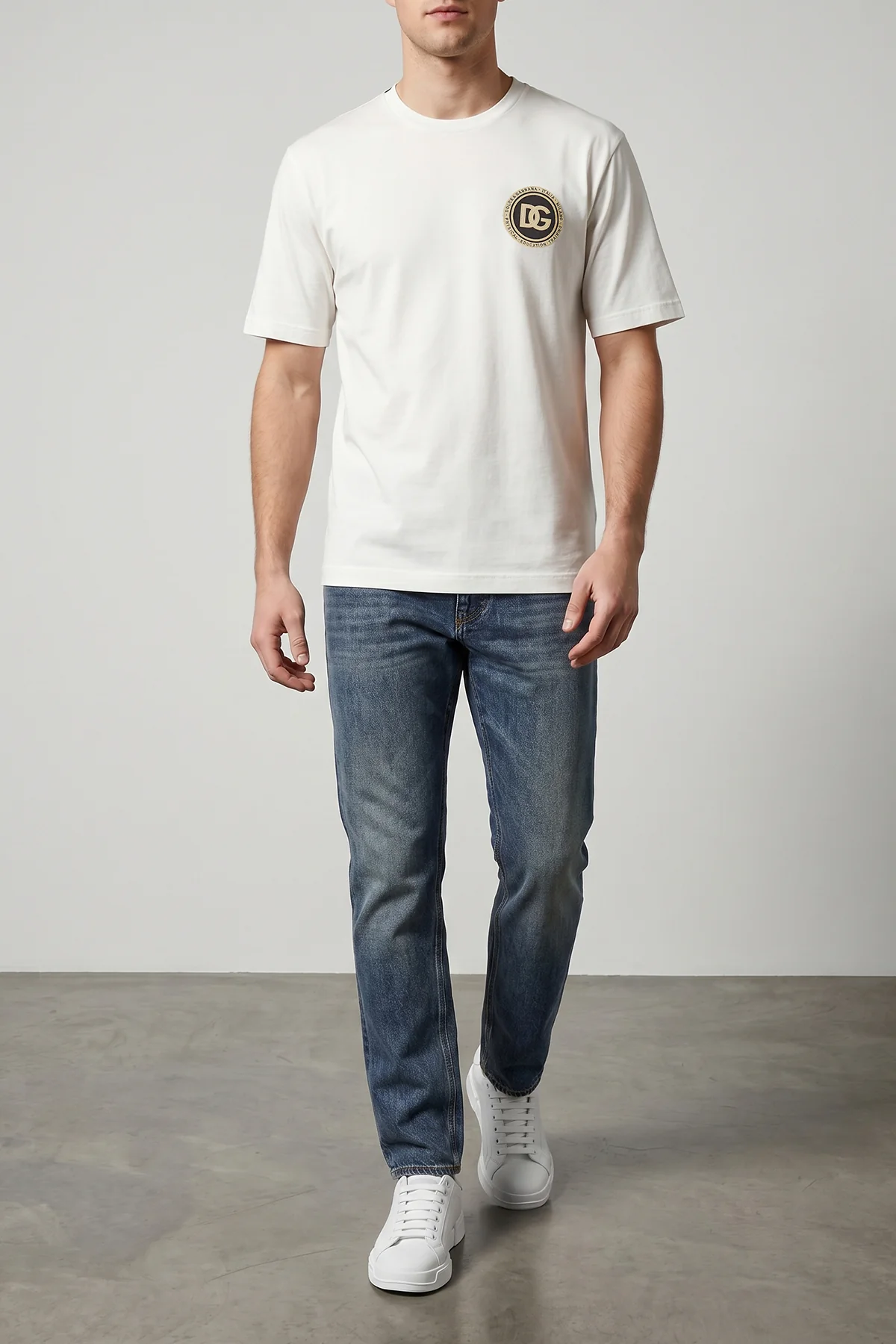 DOLCE amp; GABBANA 40 portofino low-top leather sneakers