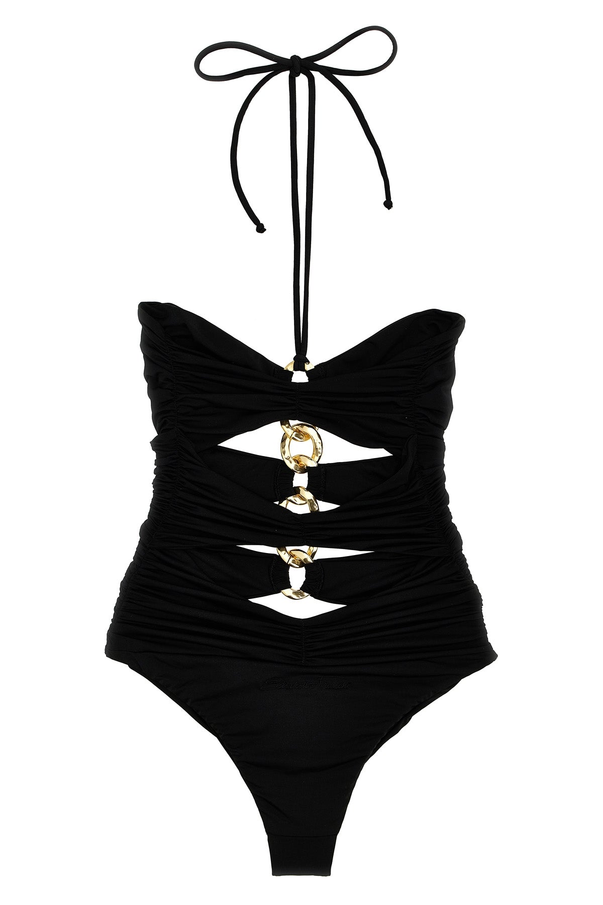ELISABETTA FRANCHI 38 shiny lycra one-piece swimsuit