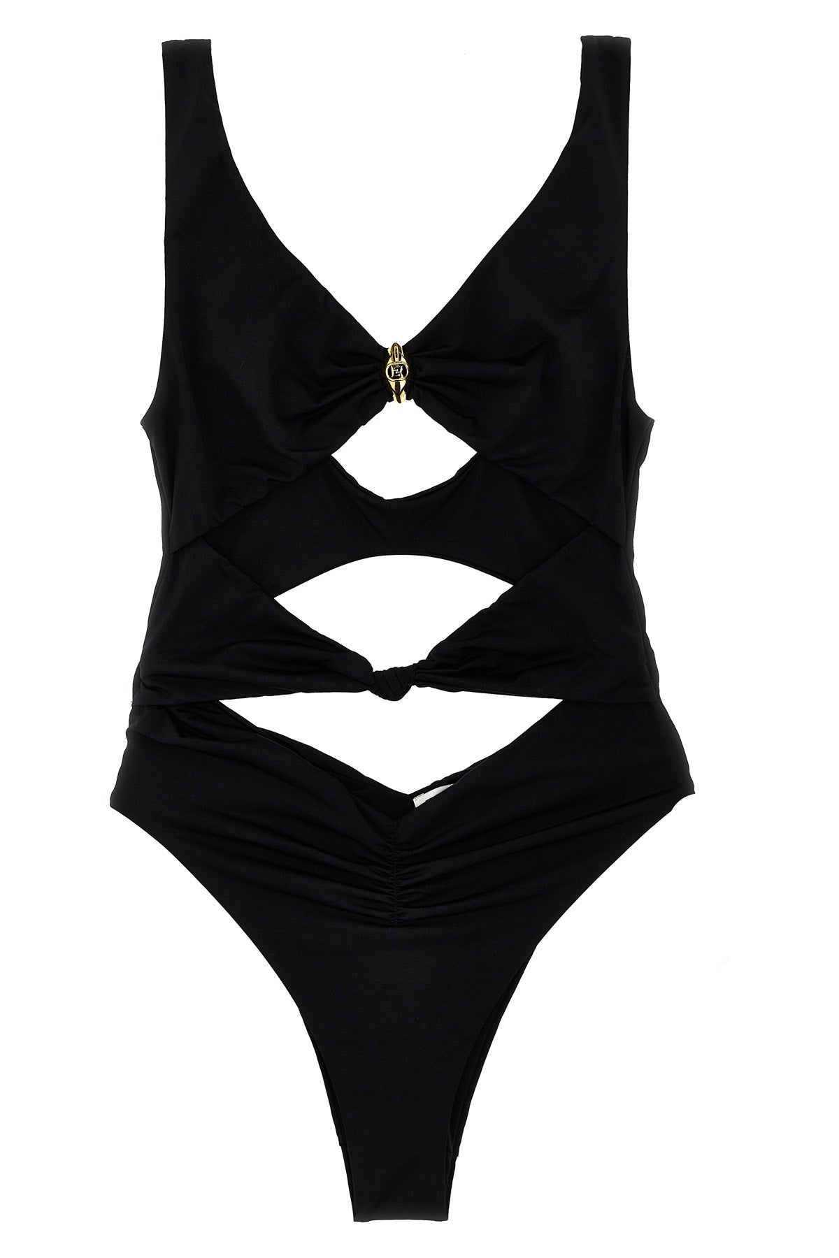 ELISABETTA FRANCHI 38 one-piece swimsuit in shiny lycra