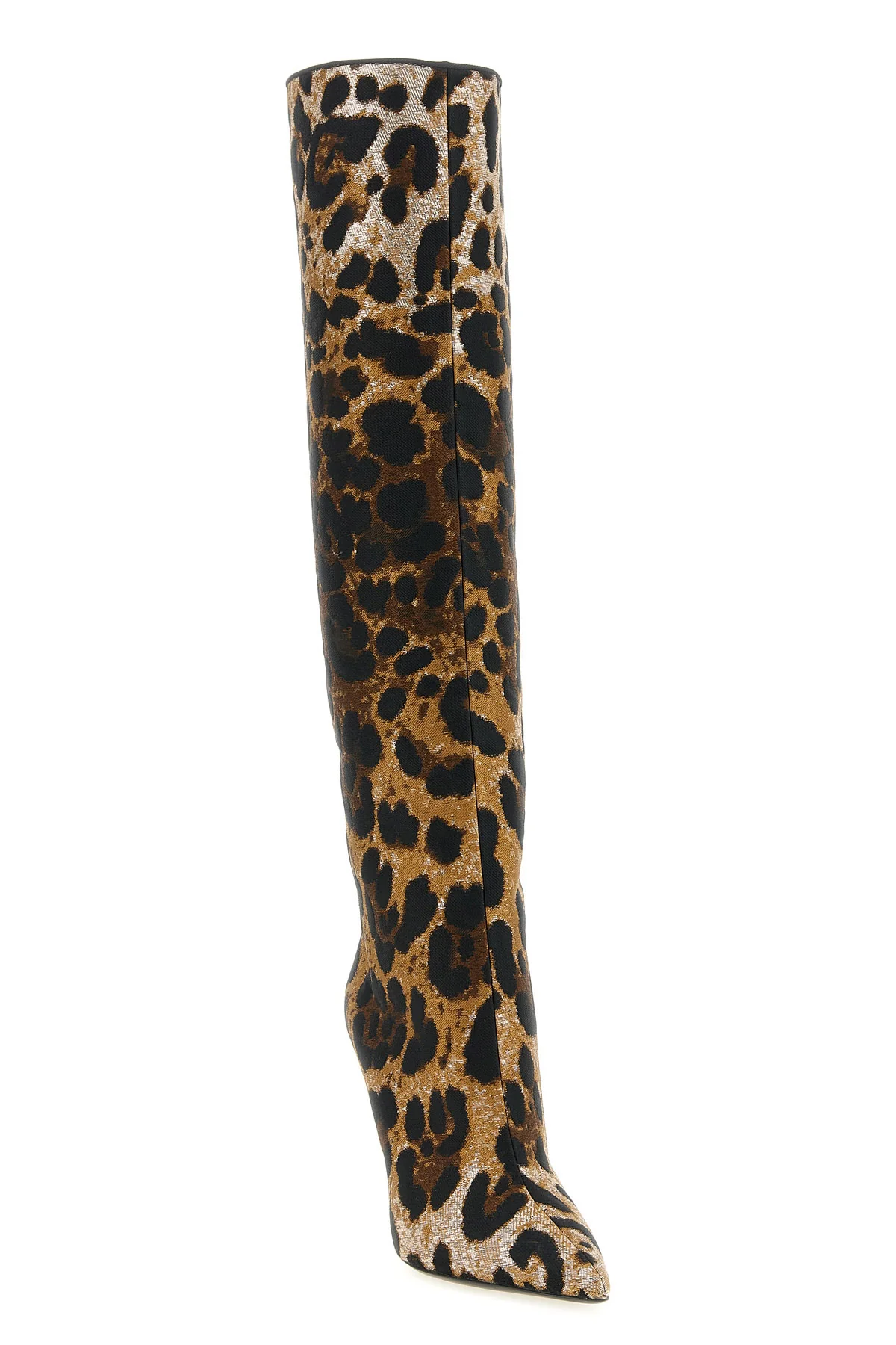 dolce & gabbana high boots redefine animal aesthetics through precious jacquard