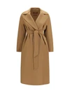 long robe coat in wool, cashmere and silk