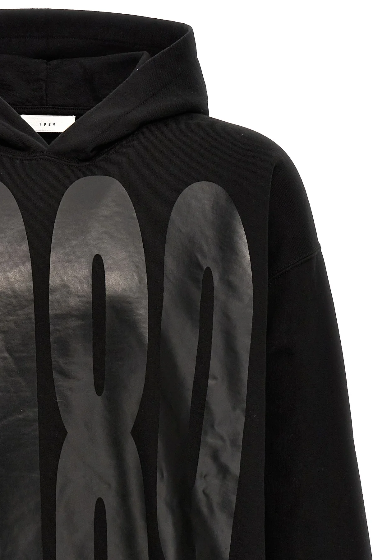 1989 faded logo cotton hoodie
