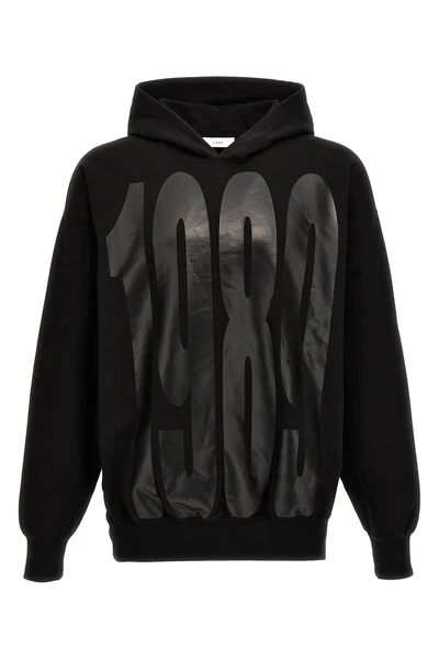 1989 faded logo cotton hoodie