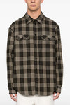 check-print cotton flannel shirt