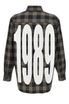 check-print cotton flannel shirt