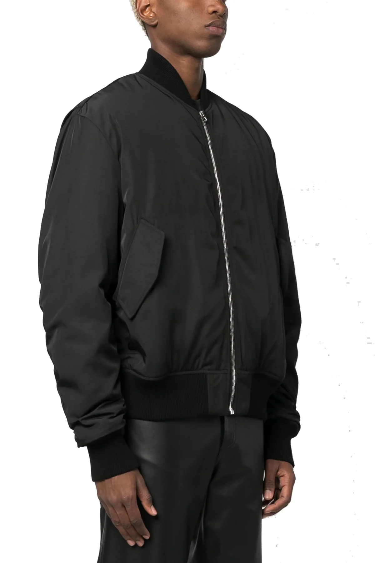 padded nylon bomber jacket