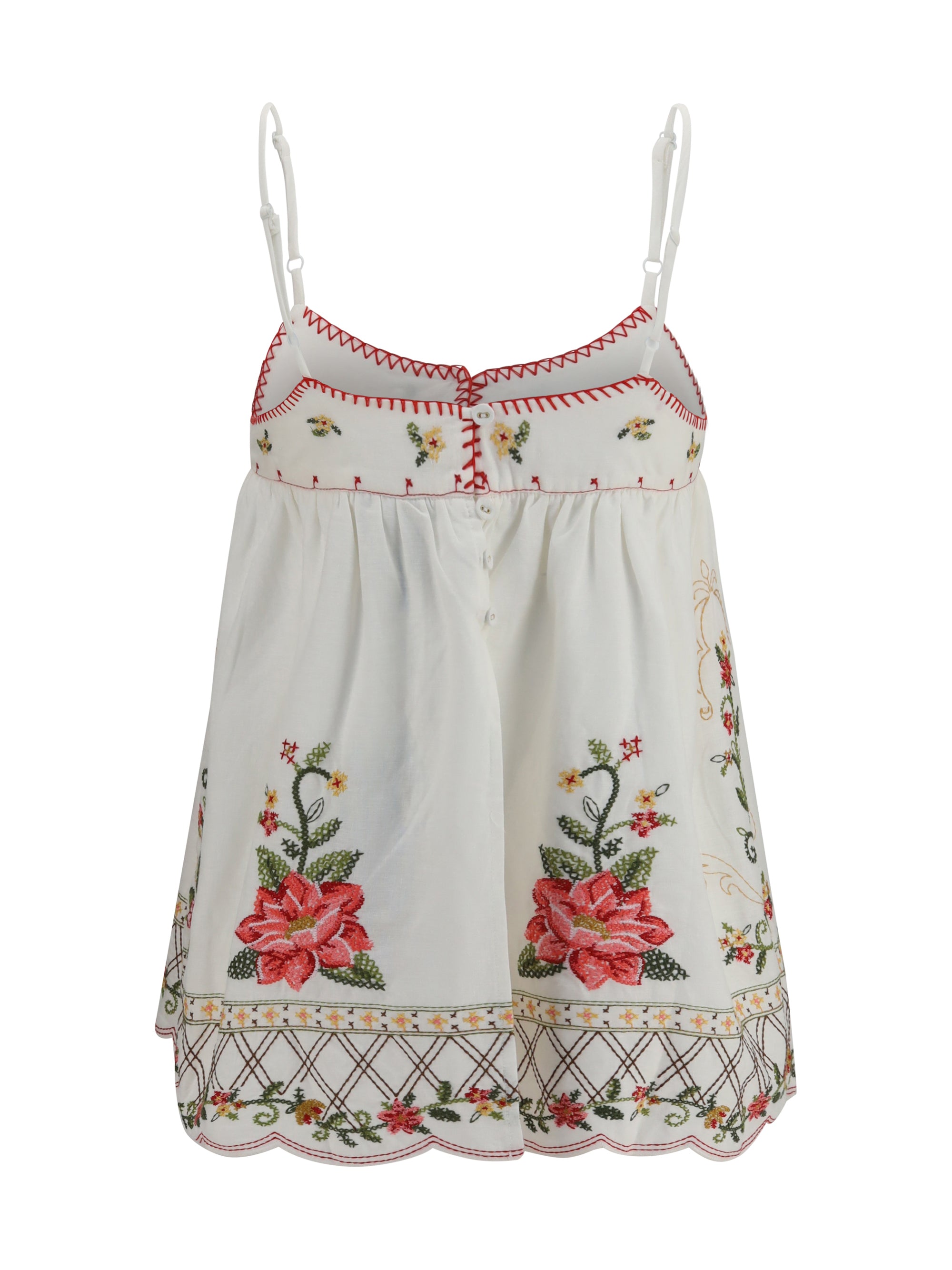 floral embroidered top