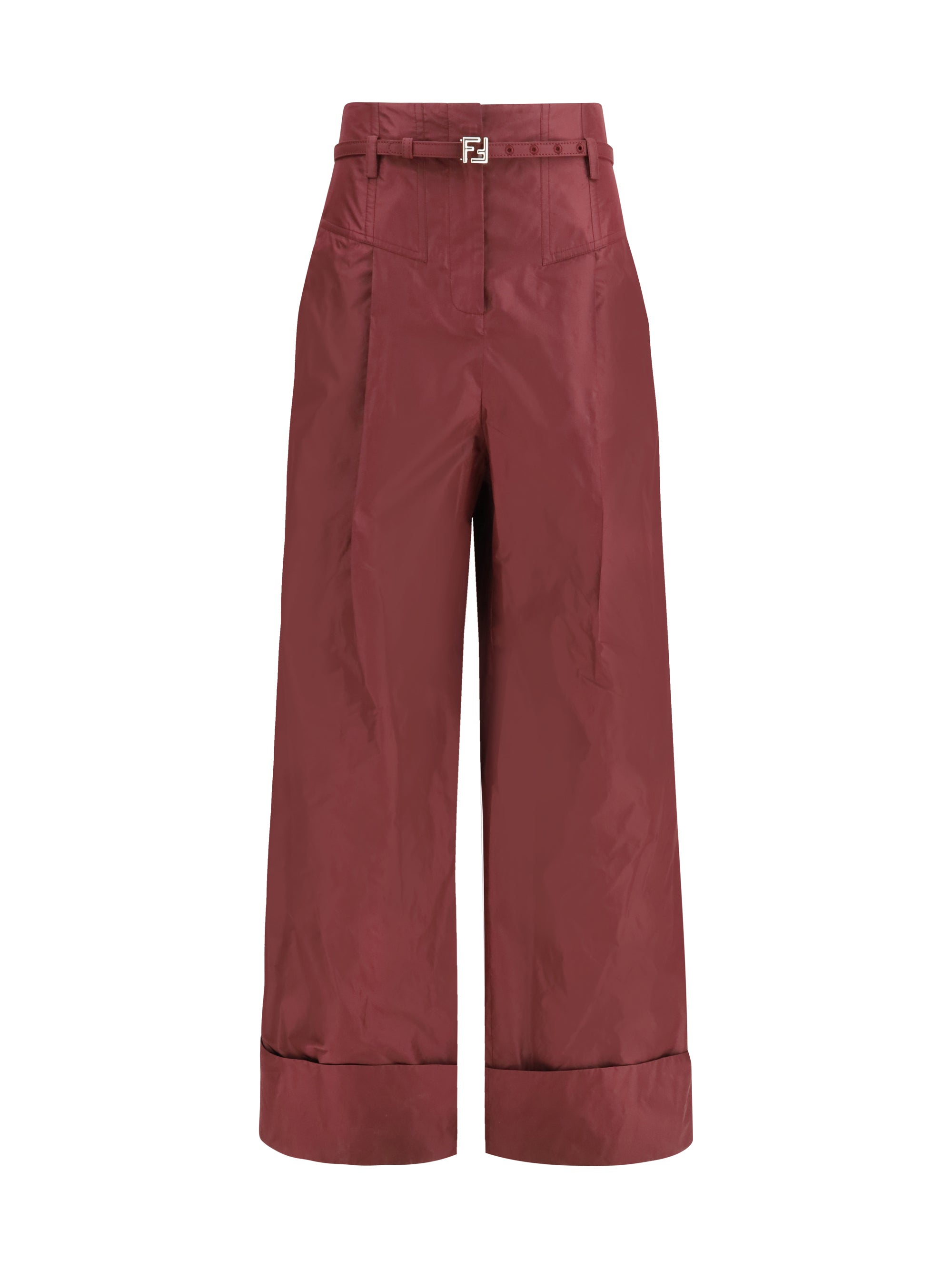 FENDI 38 taffeta silk pants 