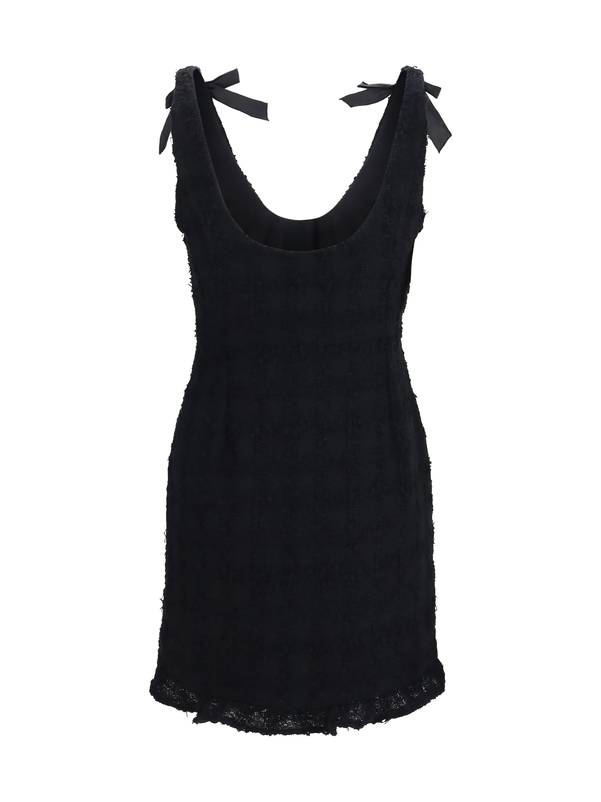 ALESSANDRA RICH 40 checked bouclé tweed mni dress with bows