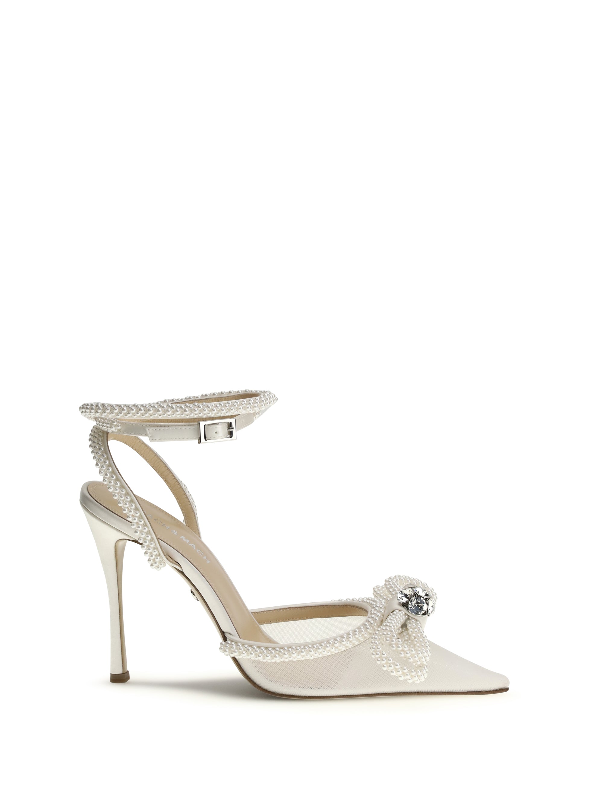 MACH amp; MACH 36 double bow satin pumps