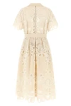 the elie saab midi dress defines a structured a-silhouette through a complex all