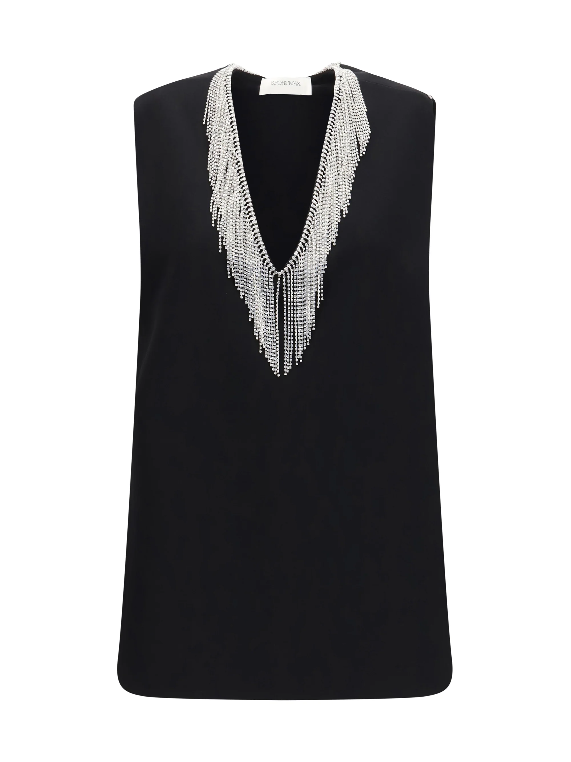 MAX MARA SPORTMAX 38 faglia v-neck top with crystals