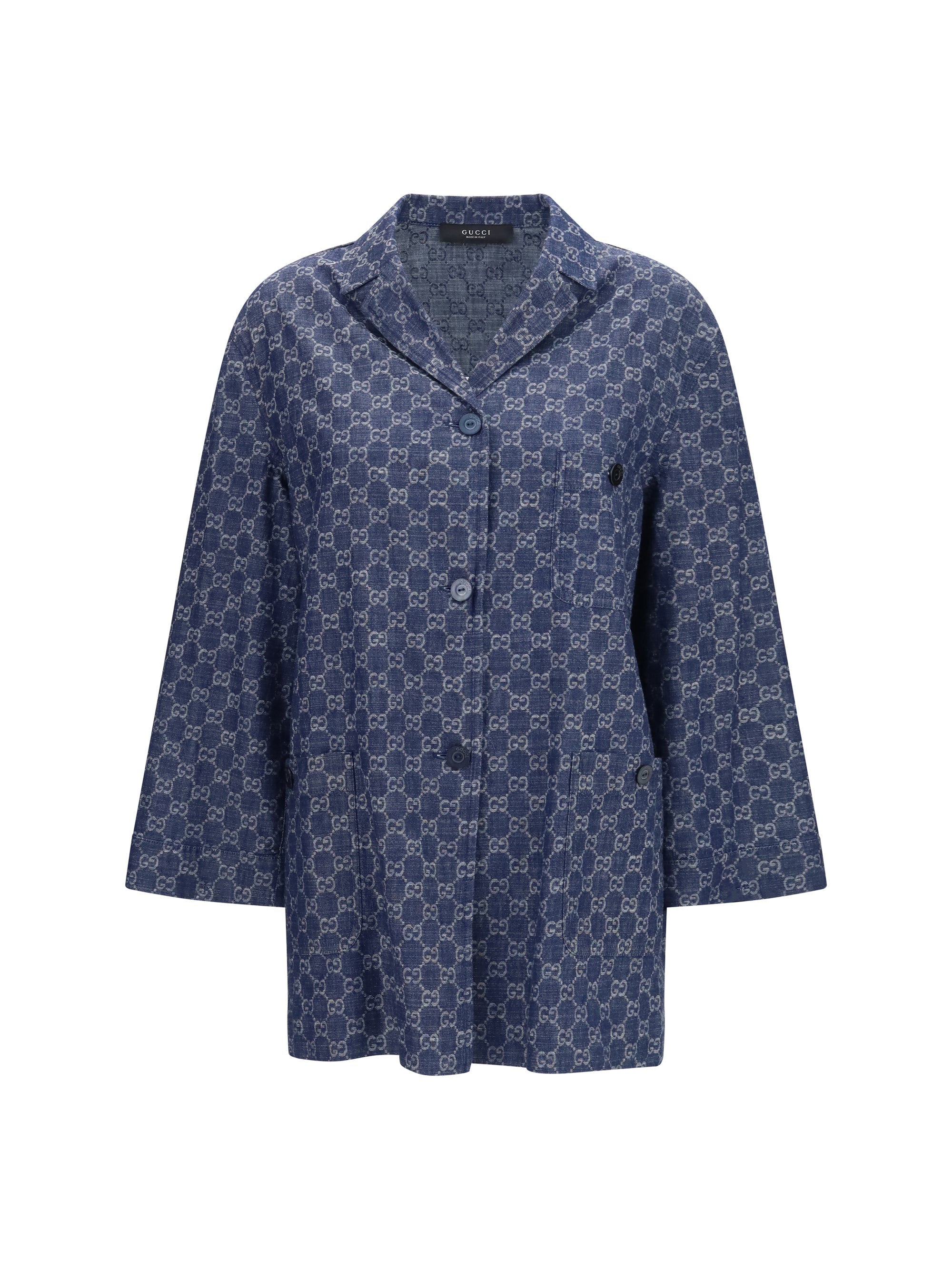 GUCCI 38 gg jacquard cotton jacket