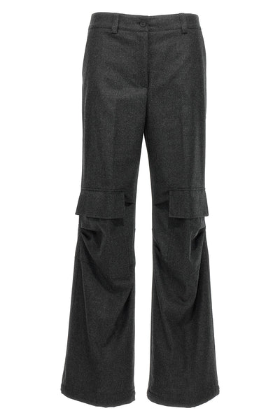cargo-style pants in wool