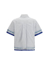 short-sleeved striped shirt
