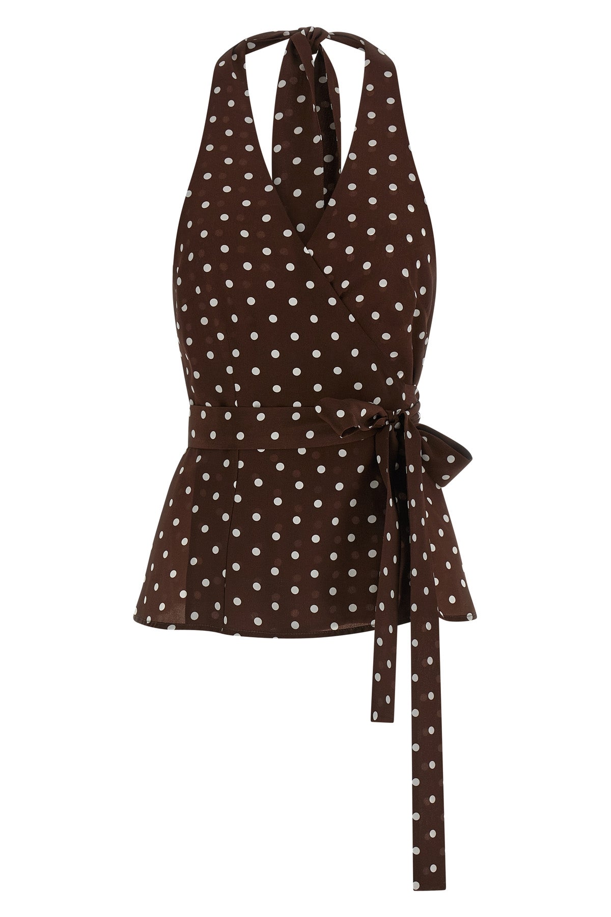 P.A.R.O.S.H. M sbillo polka dot print silk top