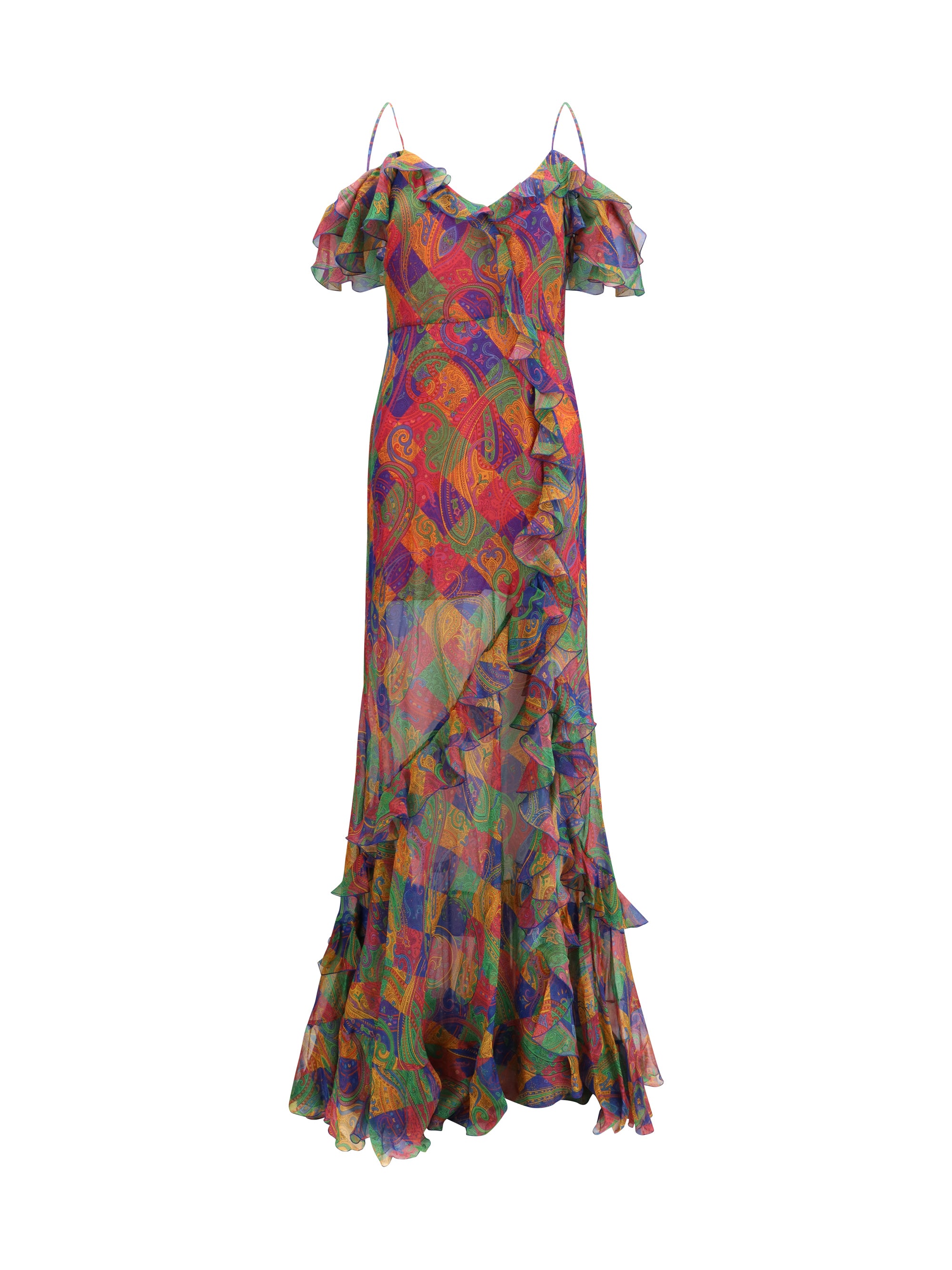 ETRO 42 long silk dress