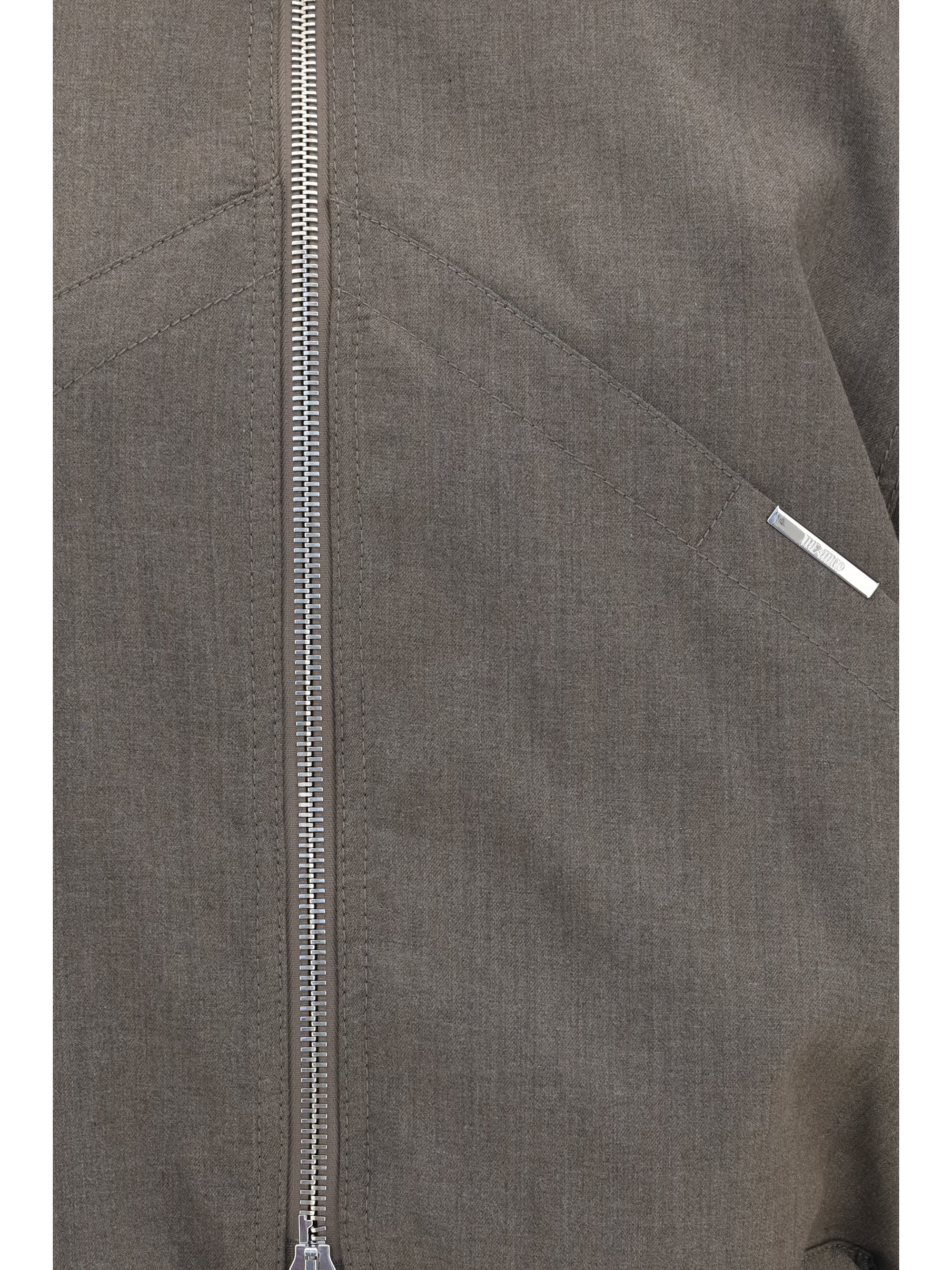 wool-blend bomber