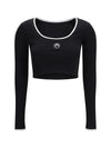 moon logo bicolor jersey roundneck t-shirt