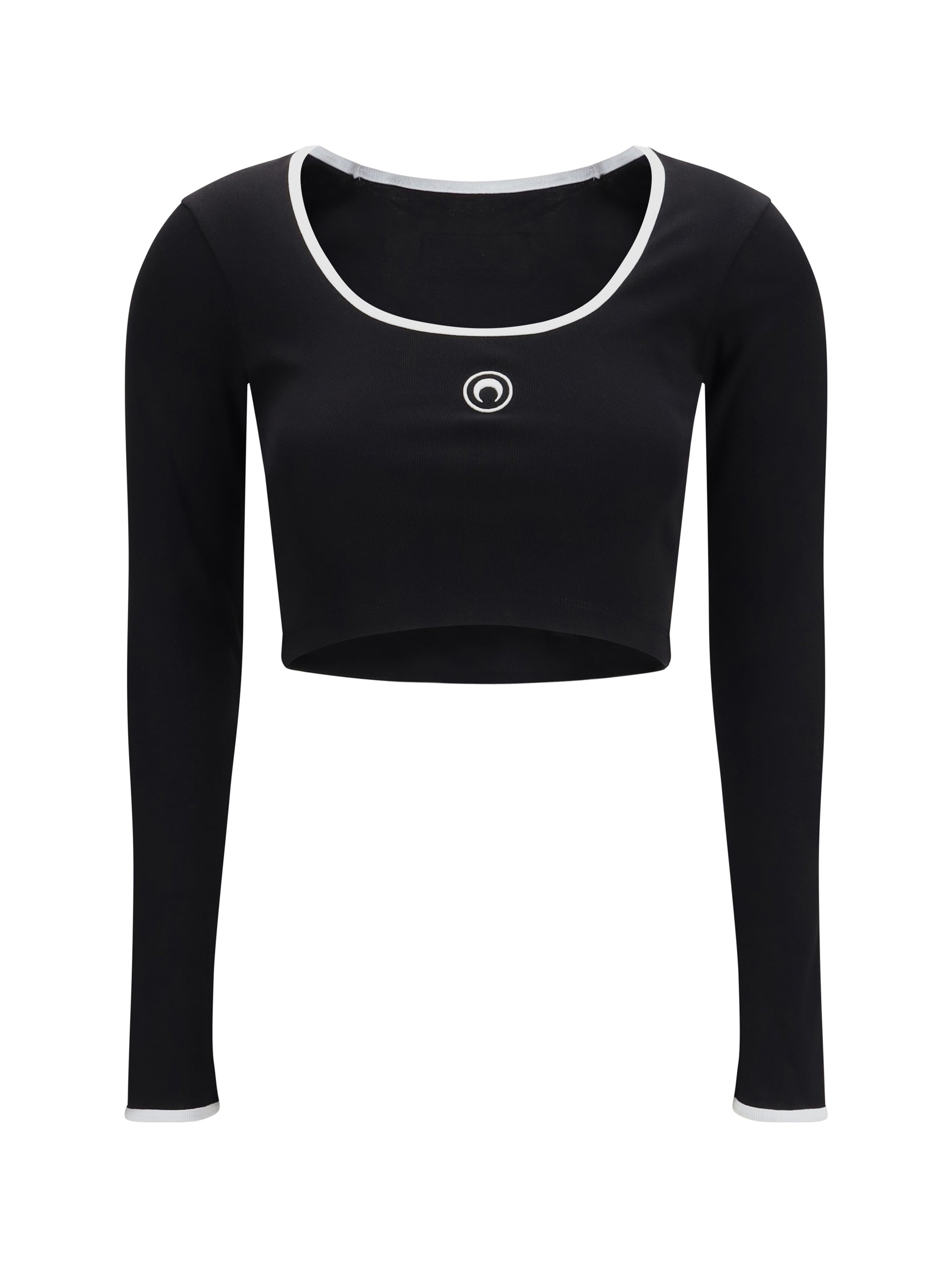 moon logo bicolor jersey roundneck t-shirt