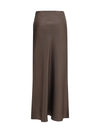 silk twill a-line maxi skirt