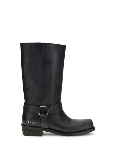 leather biker boots
