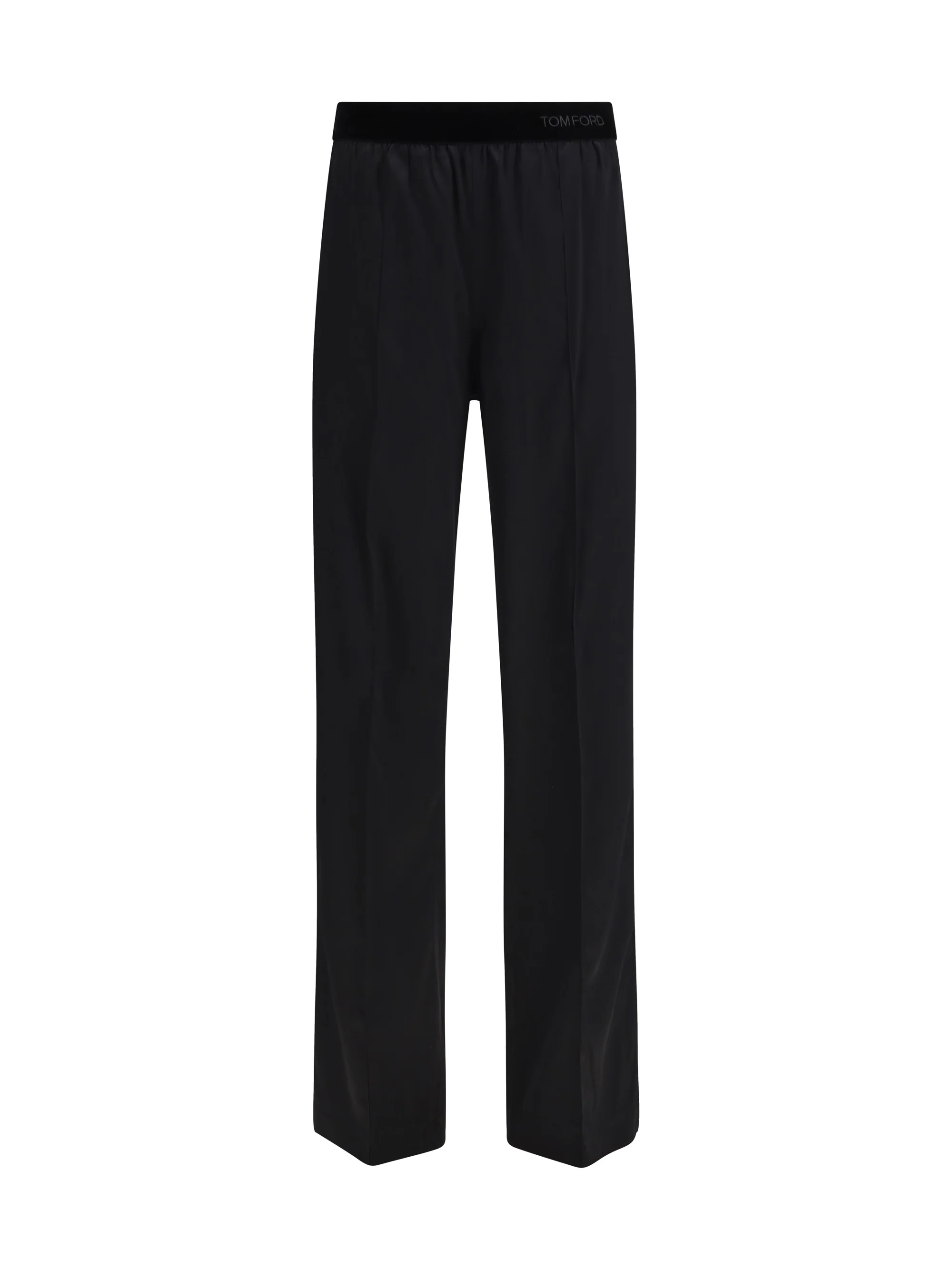 stretch silk satin pants