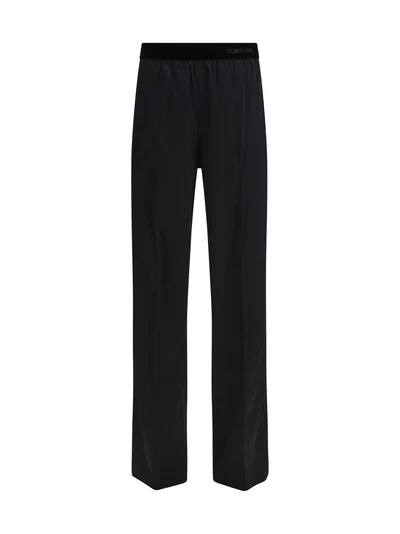stretch silk satin pants