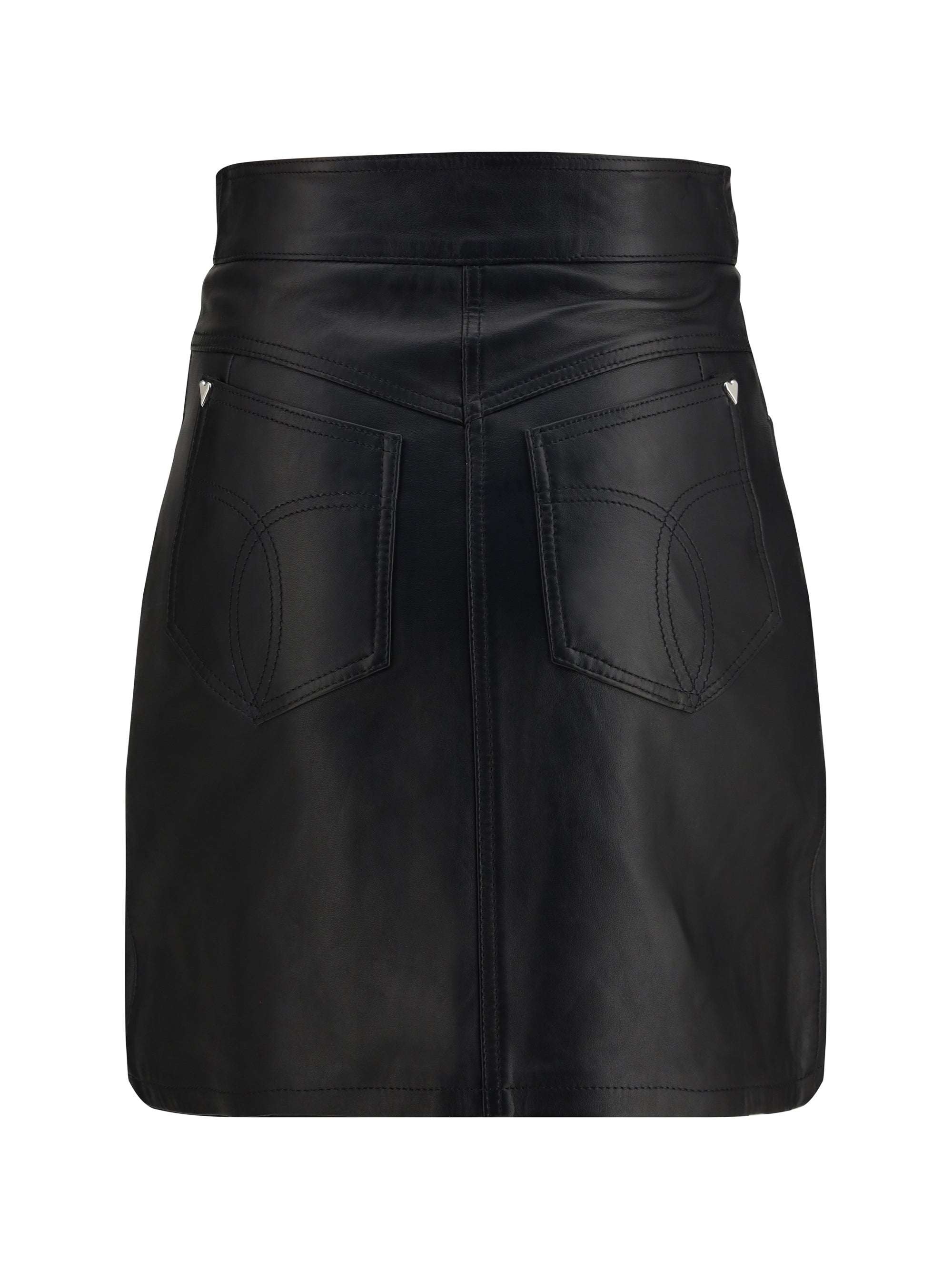 FIORUCCI 40 leather mini skirt with zip