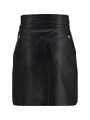 leather mini skirt with zip