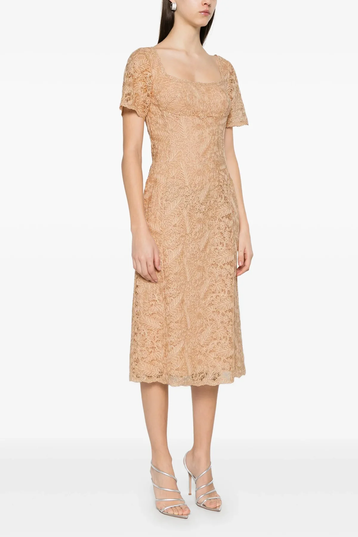 ERMANNO SCERVINO 46 floral lace midi dress