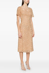 floral lace midi dress