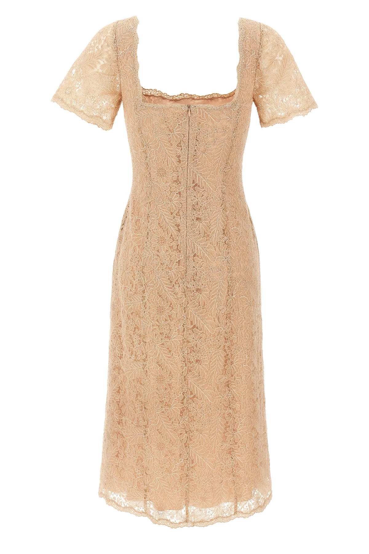 floral lace midi dress