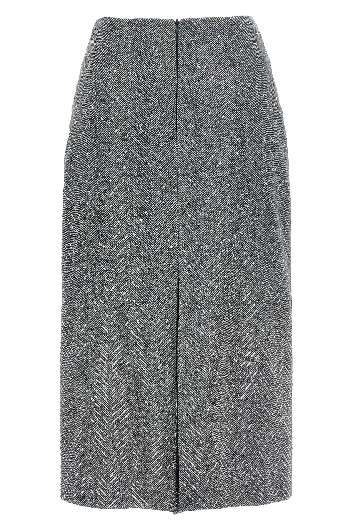 ERMANNO SCERVINO 40 midi skirt in herringbone patterned silk