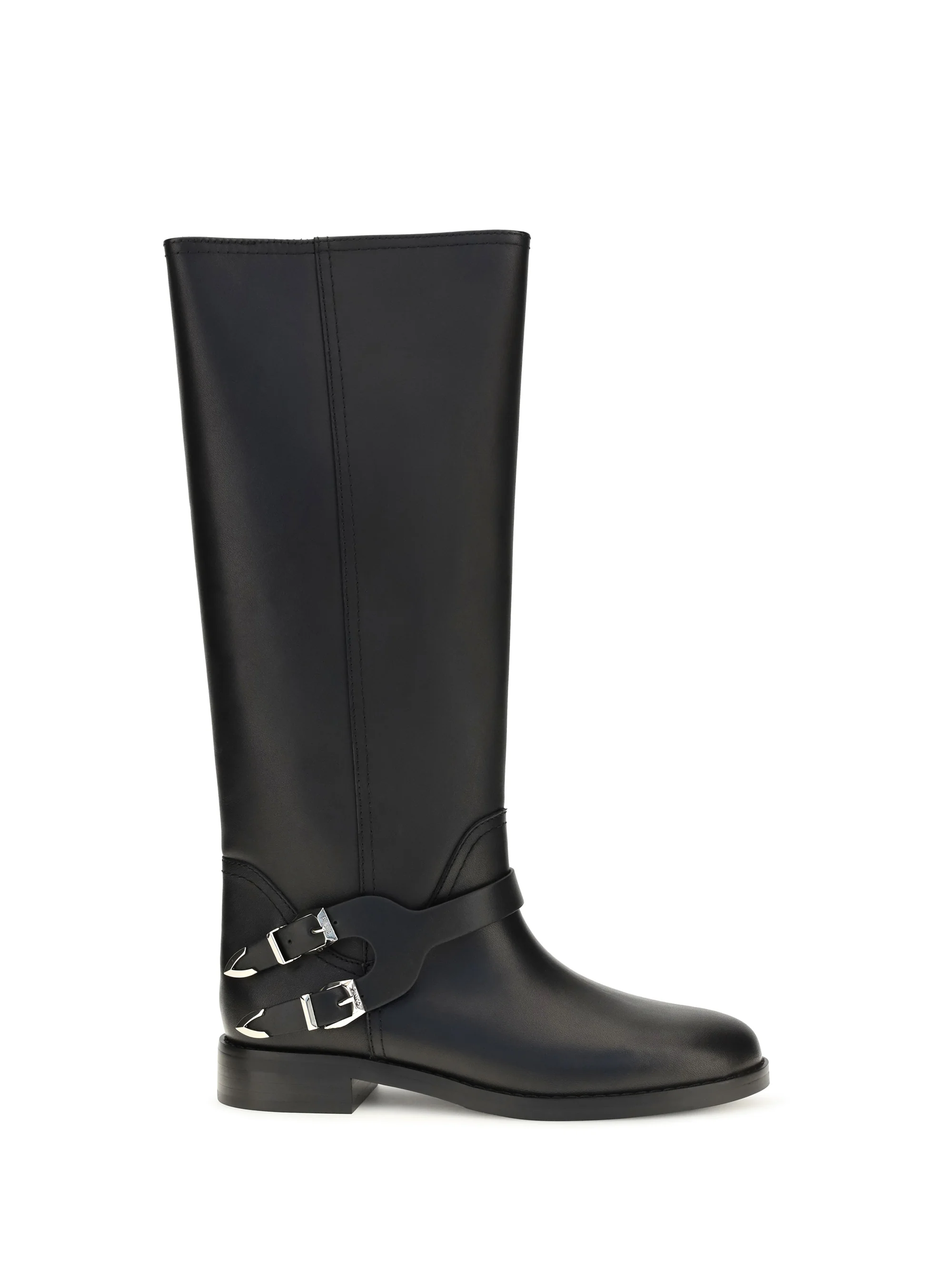 PINKO 36 leather boots with buckle