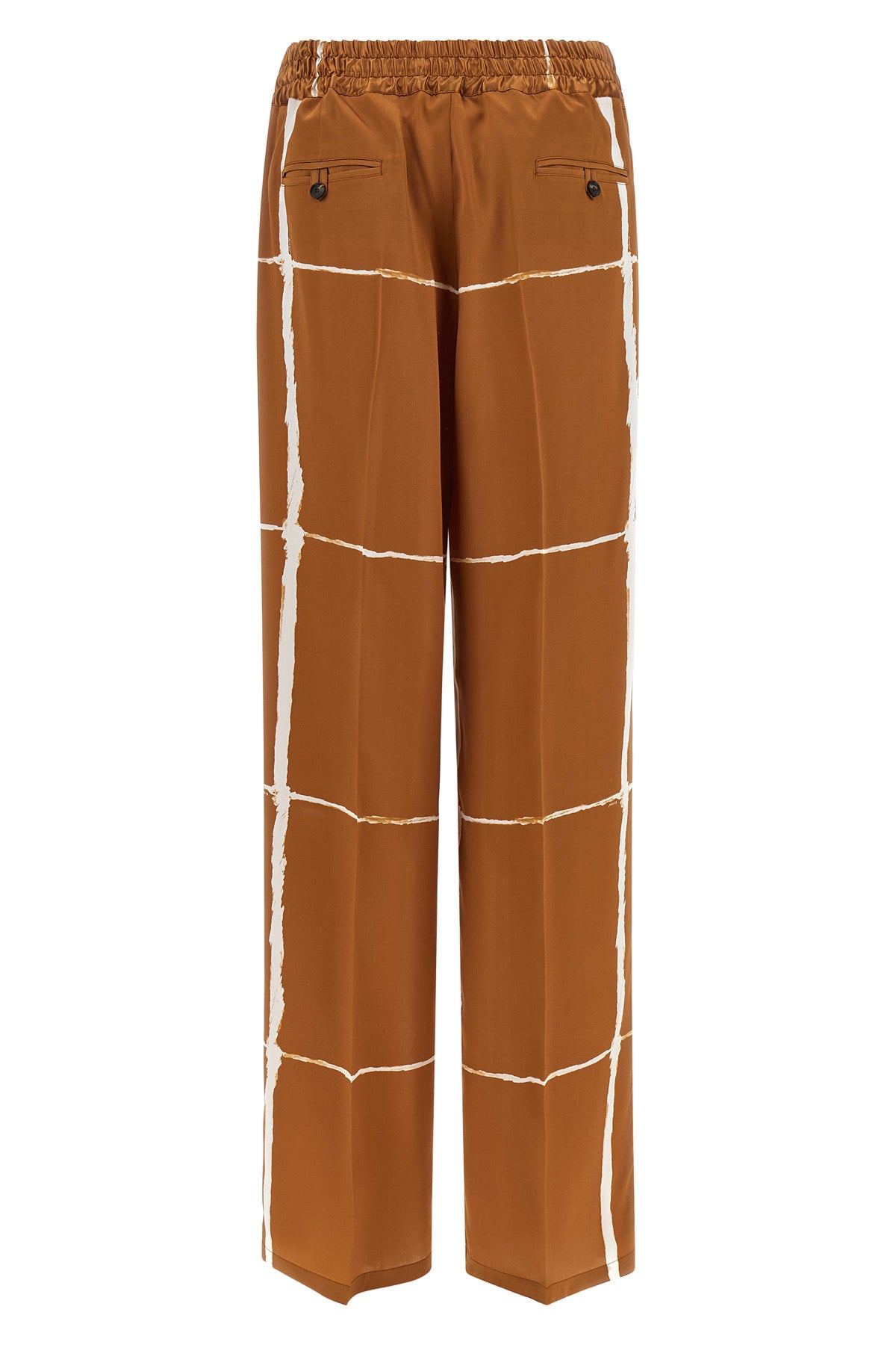 KITON 42 silk satin trousers