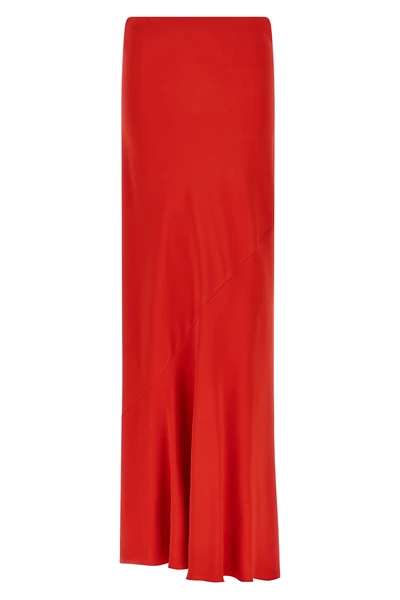 maxi skirt in viscose crepe de chine
