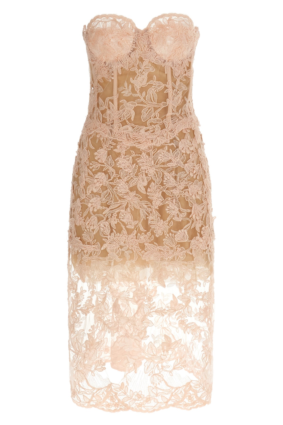 ERMANNO SCERVINO 38 off-the-shoulder tulle and lace midi dress