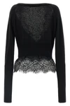the ermanno scervino cardigan in pure black cashmere stands out for a sartorial